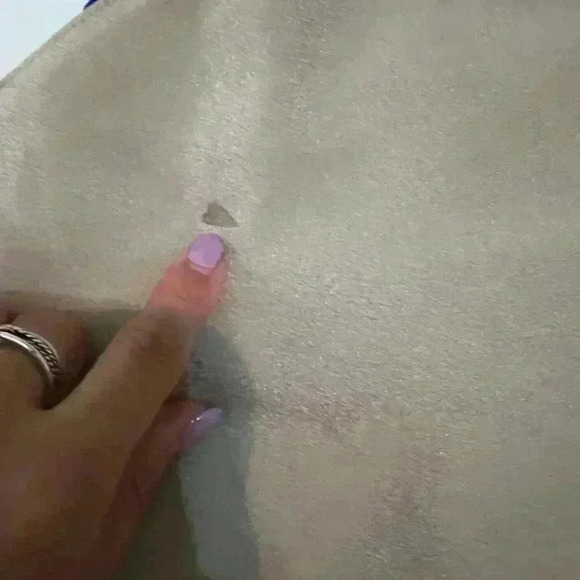 Lavender Brown Blue Silk Mini Dress - Picture 8 of 8